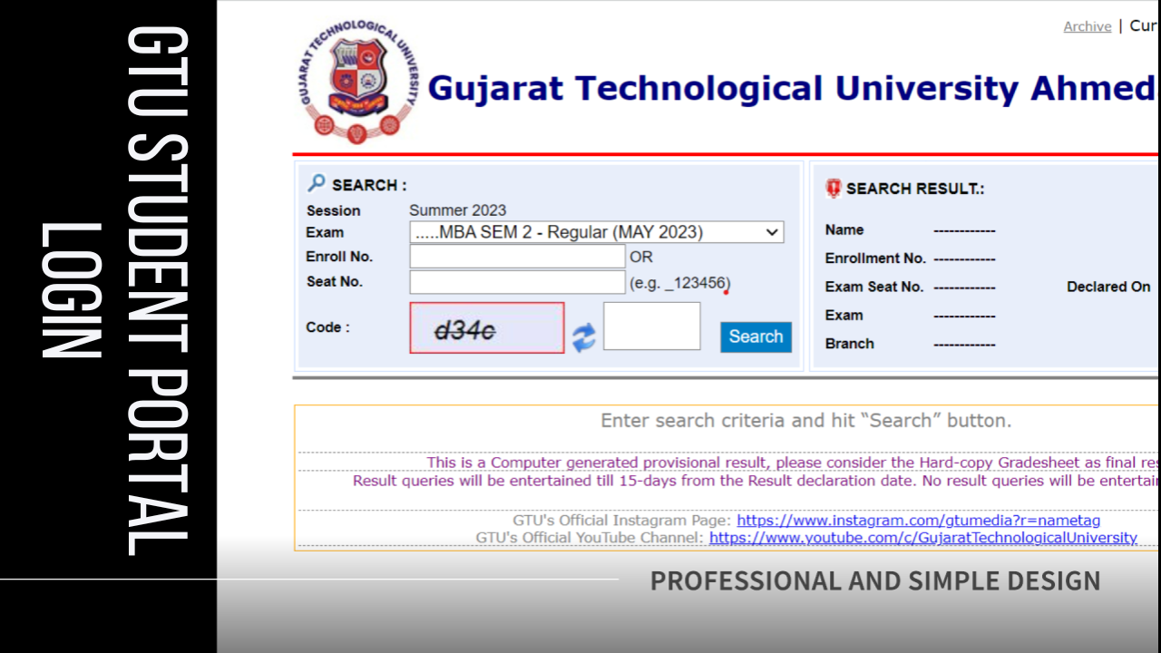 GTU Student Portal